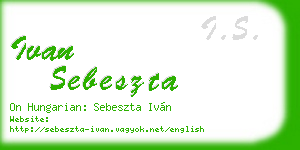 ivan sebeszta business card